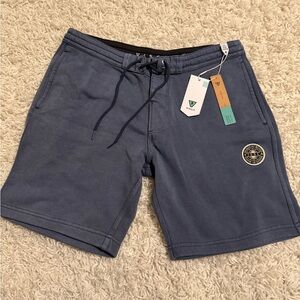 VISSLA Navy Drawstring Sweat Shorts
